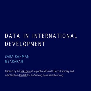 Data in international development (...