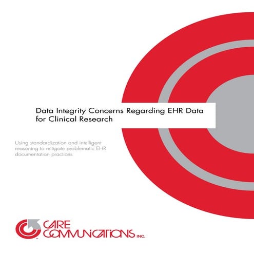 Data Integrity Concerns Regarding EHR Data for Clinical Research