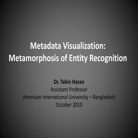 Data metadata visualization