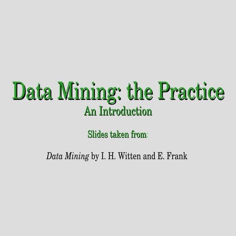 Data Mining: Practical Machine Learning Tools and Techniques ... | PPT