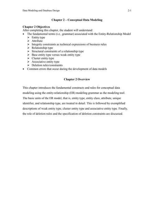 Data Modeling and Database Design 2nd Edition by Umanath Scamell Solution Manual