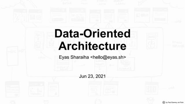 JOSA TechTalks - Data Oriented Architecture