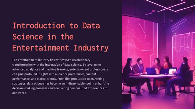 Data Science in the Entertainment Industry | PDF