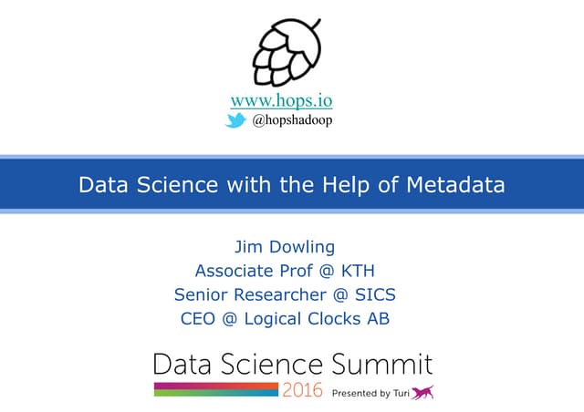 Data Science with the Help of Metadata