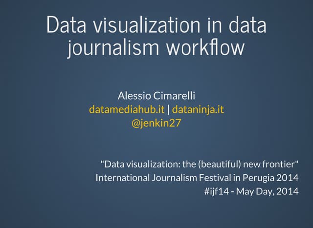 Data visualization in data journalism workflow