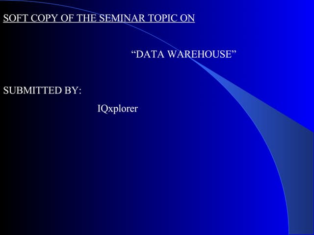 Data Warehouse