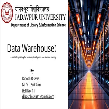 Data-Warehouse-Unlocking-Business-Intelligence | PPTX