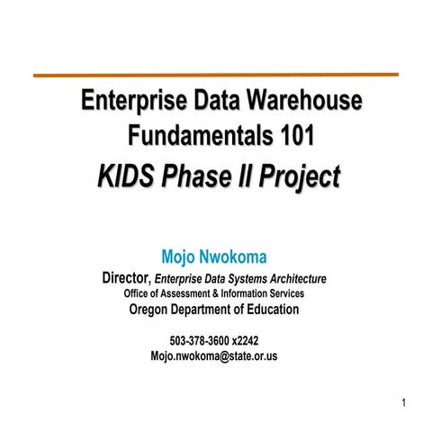 Data warehouse 101-fundamentals-