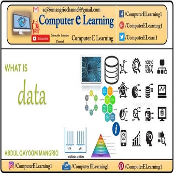 Data What is Data.. - Computer E Learning | PPT