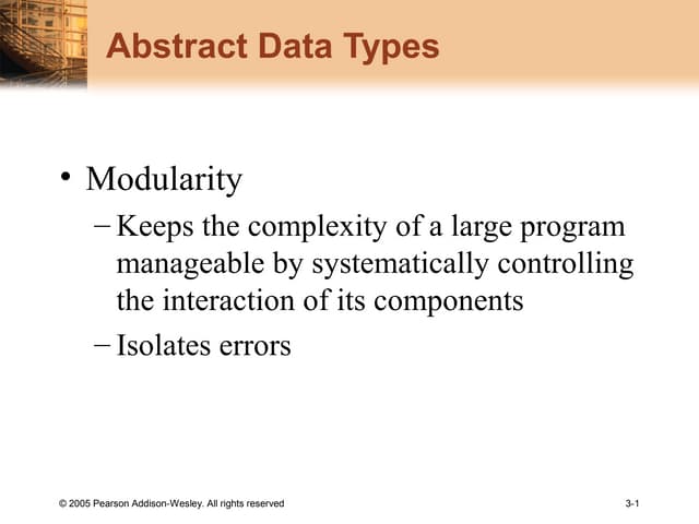 Data abstraction the walls
