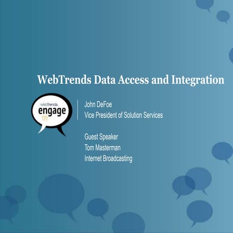 Webtrends Data Access And Integration