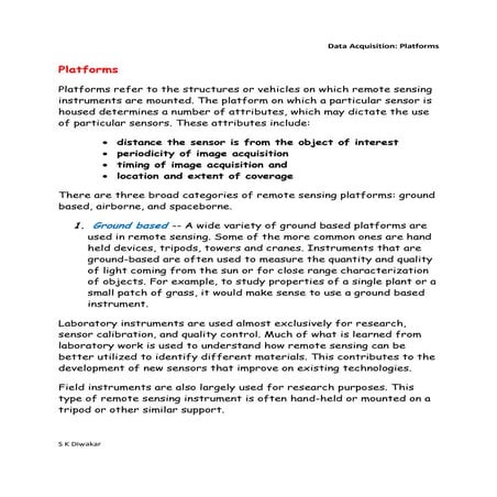 Data acquisition Platforms