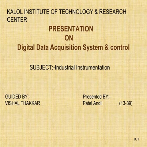 Data acquisition &amp; control