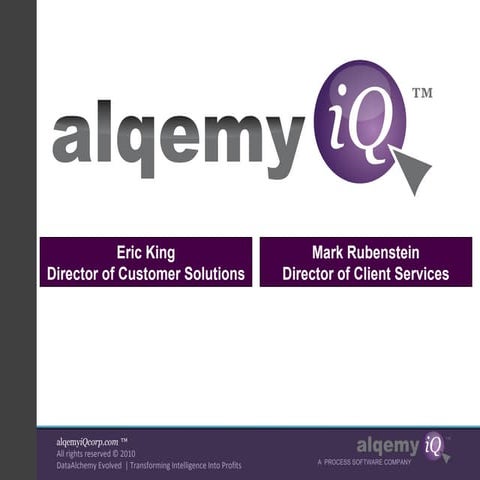 Data Alchemy Overview Presentation (Static Version)