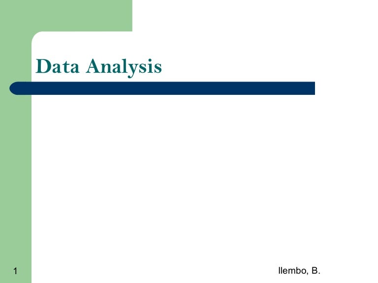 Data analysis