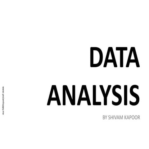 Data analysis course | PPTX
