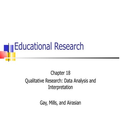Data analysis   chapter 18 from the companion website for educational research