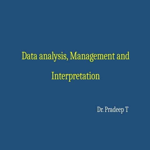 Data analysis and interpretation ppt presentation