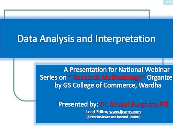 Analysis and interpretation of data | PPT