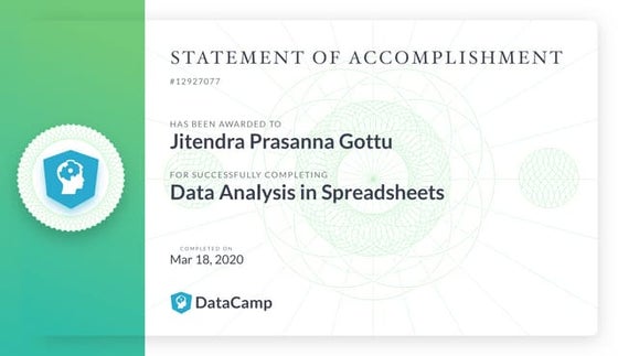 Data analysis in spreadsheets   