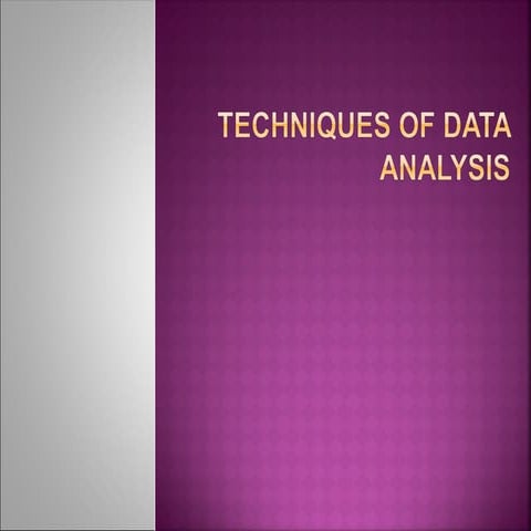 Data Analysis Techniques.ppt presentation