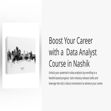 Data Analyst course in Nashik. Data Analyst course