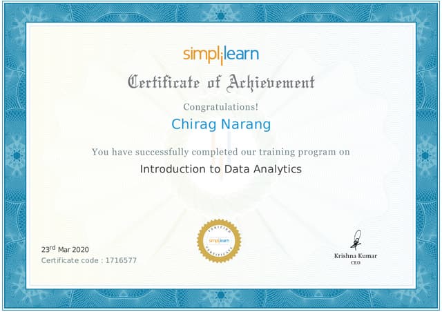 IMA Data Analytics & Visualization Fundamentals Certificate | PDF