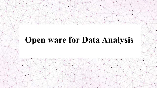 Open AI Tools for Data Analytics
