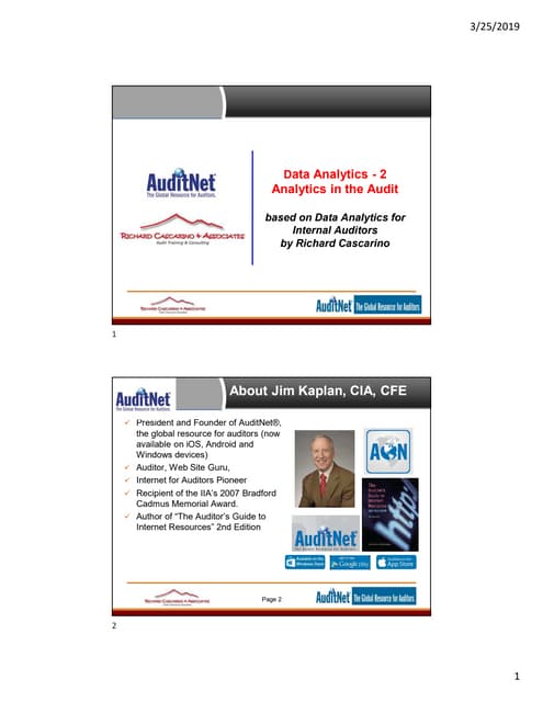 Data analytics 2 analytics in the audit slides 