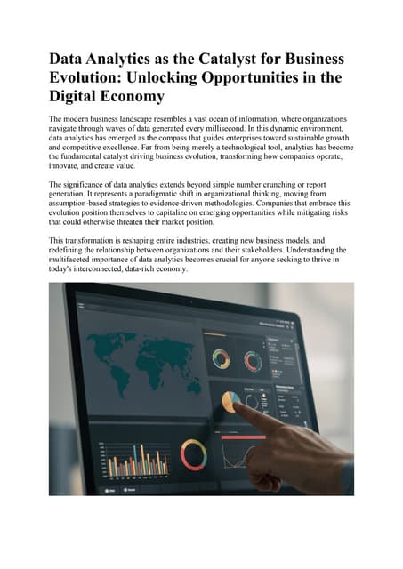 Data Analytics as the Catalyst for Business Evolution.docx