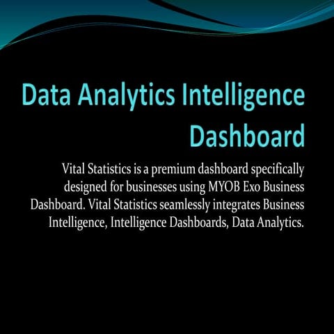 Data analytics intelligence dashboard