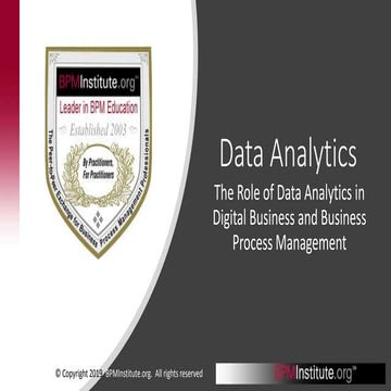Data Analytics Role in Digital Business & Business Process Management