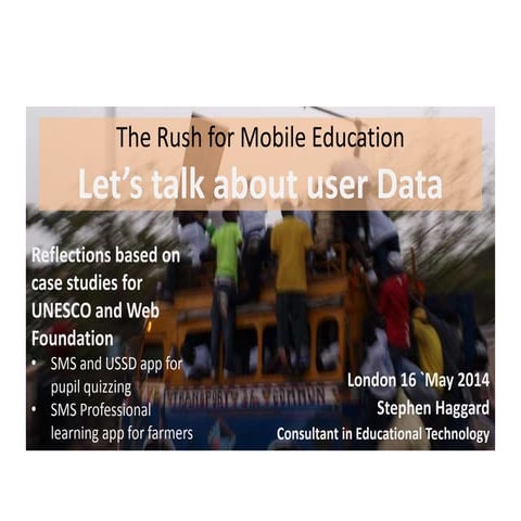 Data and education 16 may 2014 haggard london