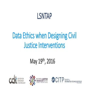 Data and ethics Training