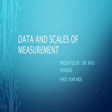 Data and scales of measurement 