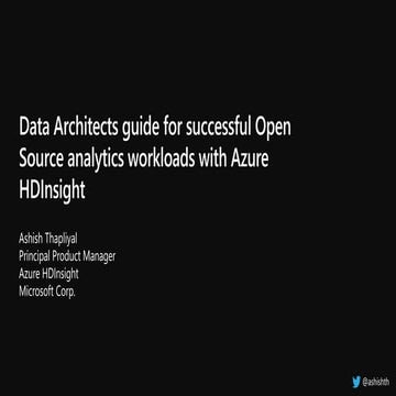 HDInsight for Architects