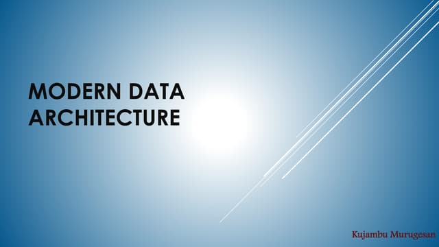 Modern Data architecture Design