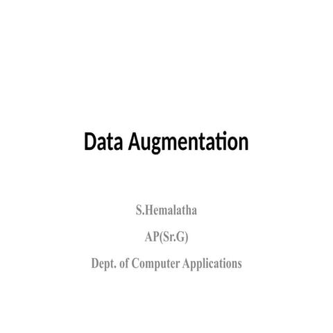 Image Augmentation Techniques and example | PPTX