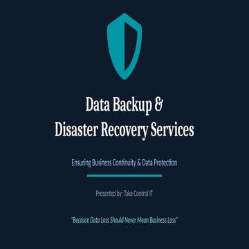 Comprehensive Data Backup & Disaster Recovery Services for Business ...