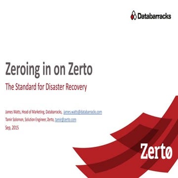 Databarracks zerto - webinar - sept2015-slideshare
