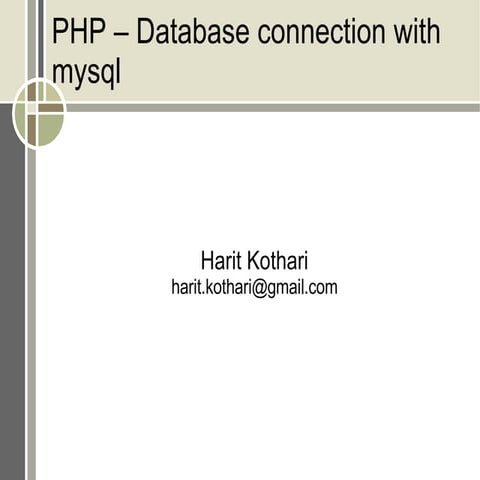 Database Connection With Mysql | PPT image.