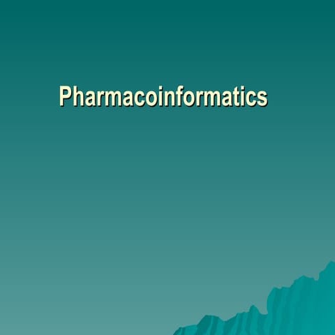 Pharmacoinformatics Database basics(sree)