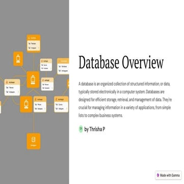 Database - Overview and its types of database.. | PPT