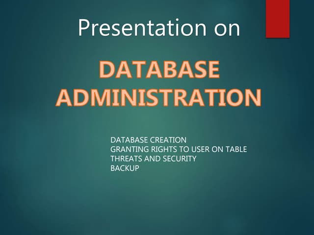 Database administration