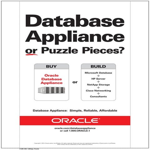 Database Appliance Or Puzzle Pieces