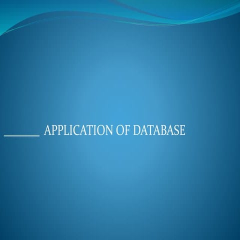 Applications of DBMS(Database Management System) | PPTX