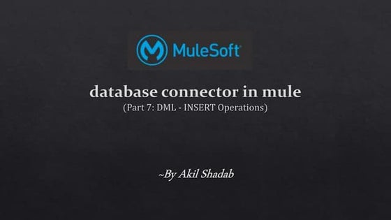 Database Connector In Mule Part-6 Rename (DDL) Operation | PPSX ...