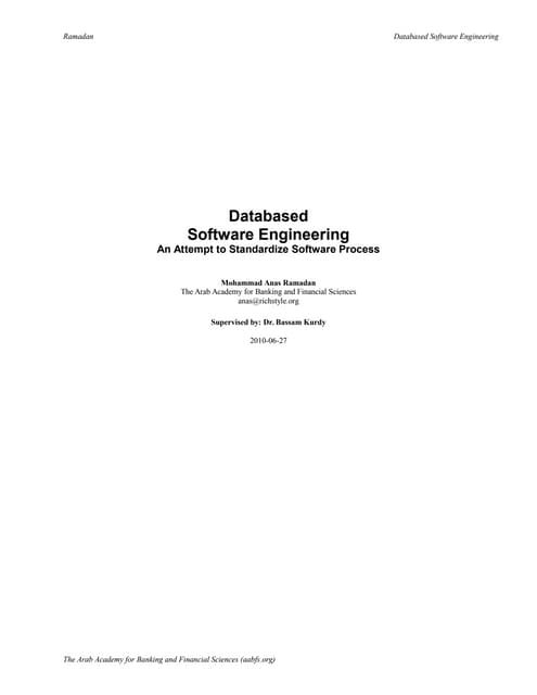 Databased Software Engineering