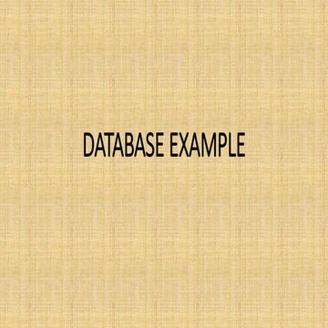 Database example