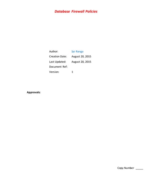 Database firewall policies   copy